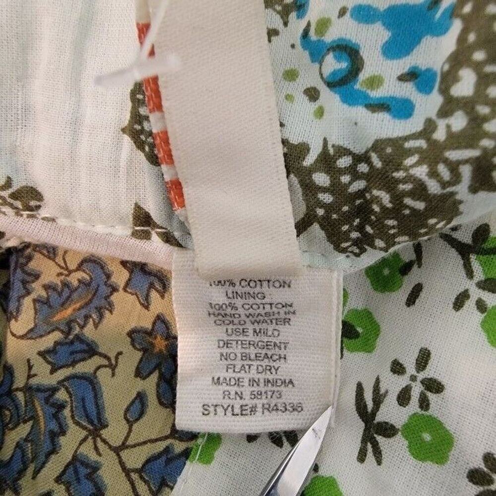 NWT Anthropologie Maxi Skirt XL Boho Raga Floral Turquoise Brown - Picture 10 of 13